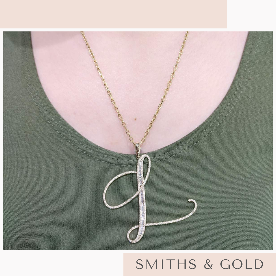 L Diamond Pendant Big