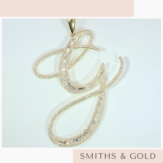 G Diamond Pendant Big