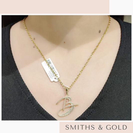 B Diamond Pendant Small