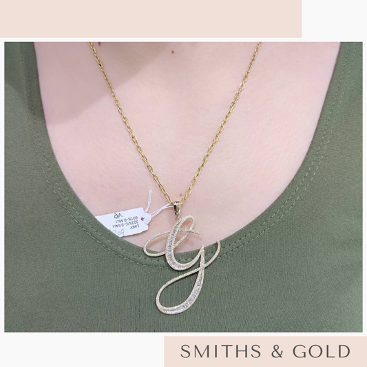 G Diamond Pendant Big