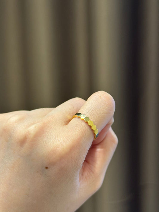 Hexagon Pattern Ring
