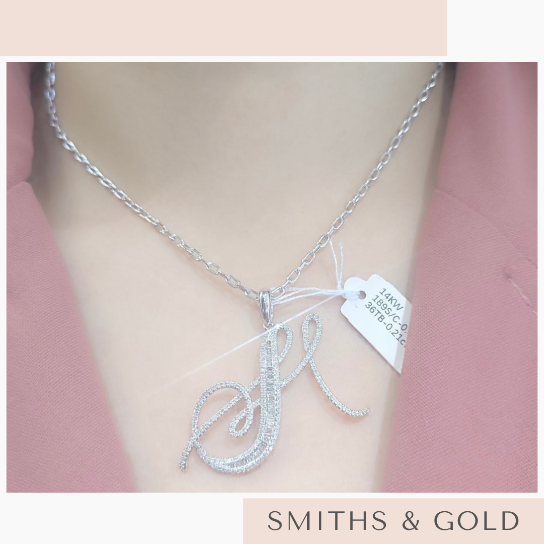 H diamond pendant Small