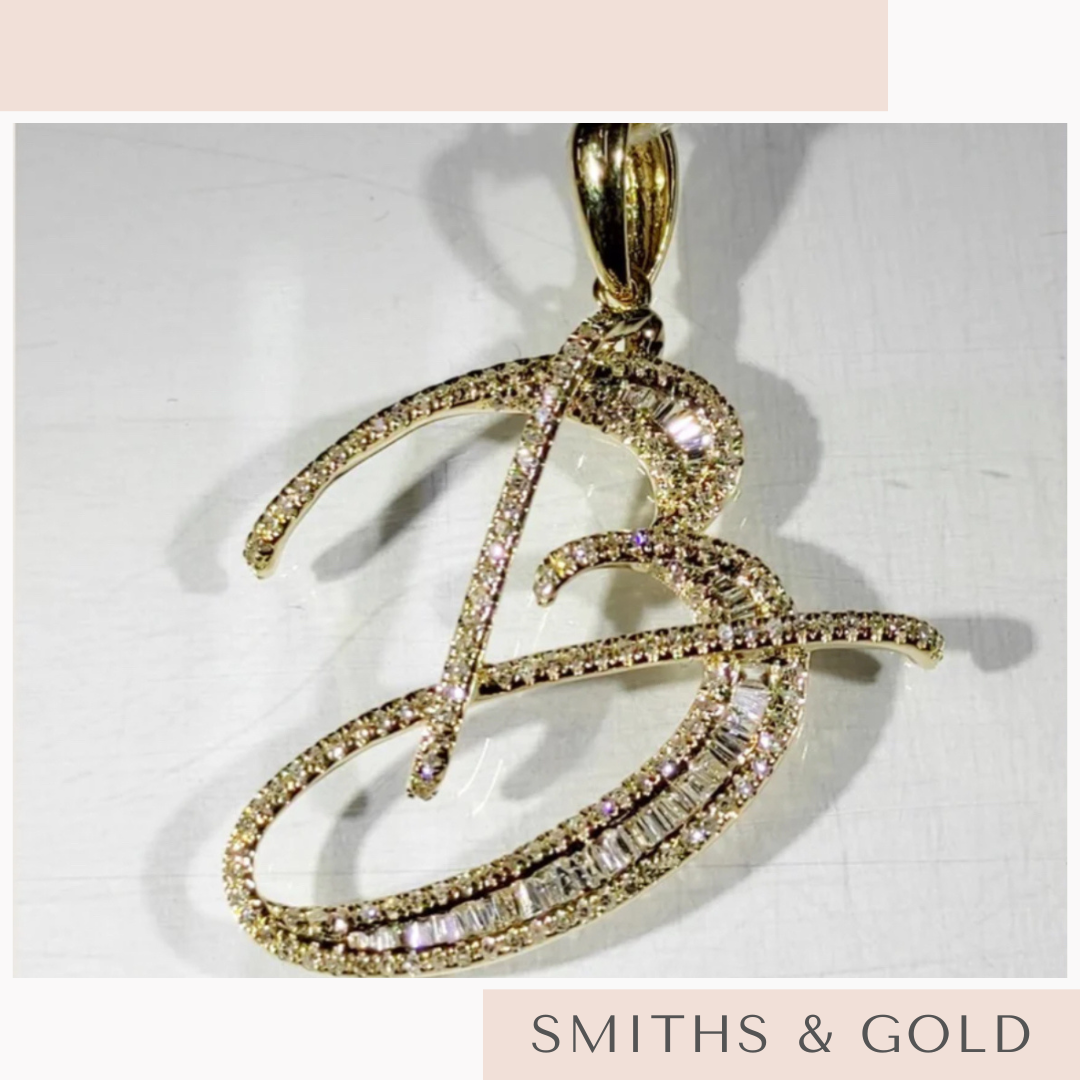 B Diamond Pendant Small