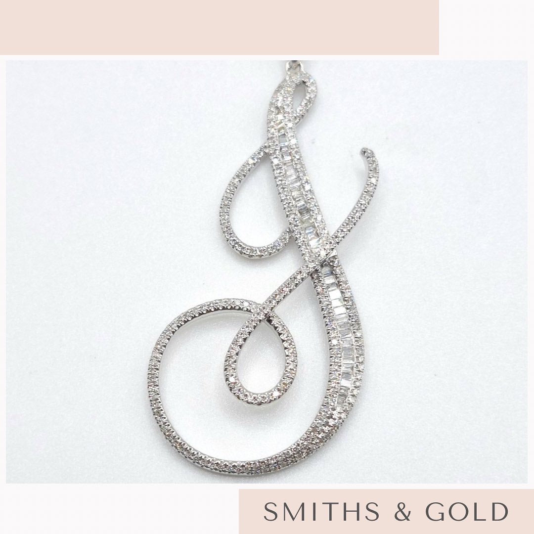 J Diamond Pendant Big