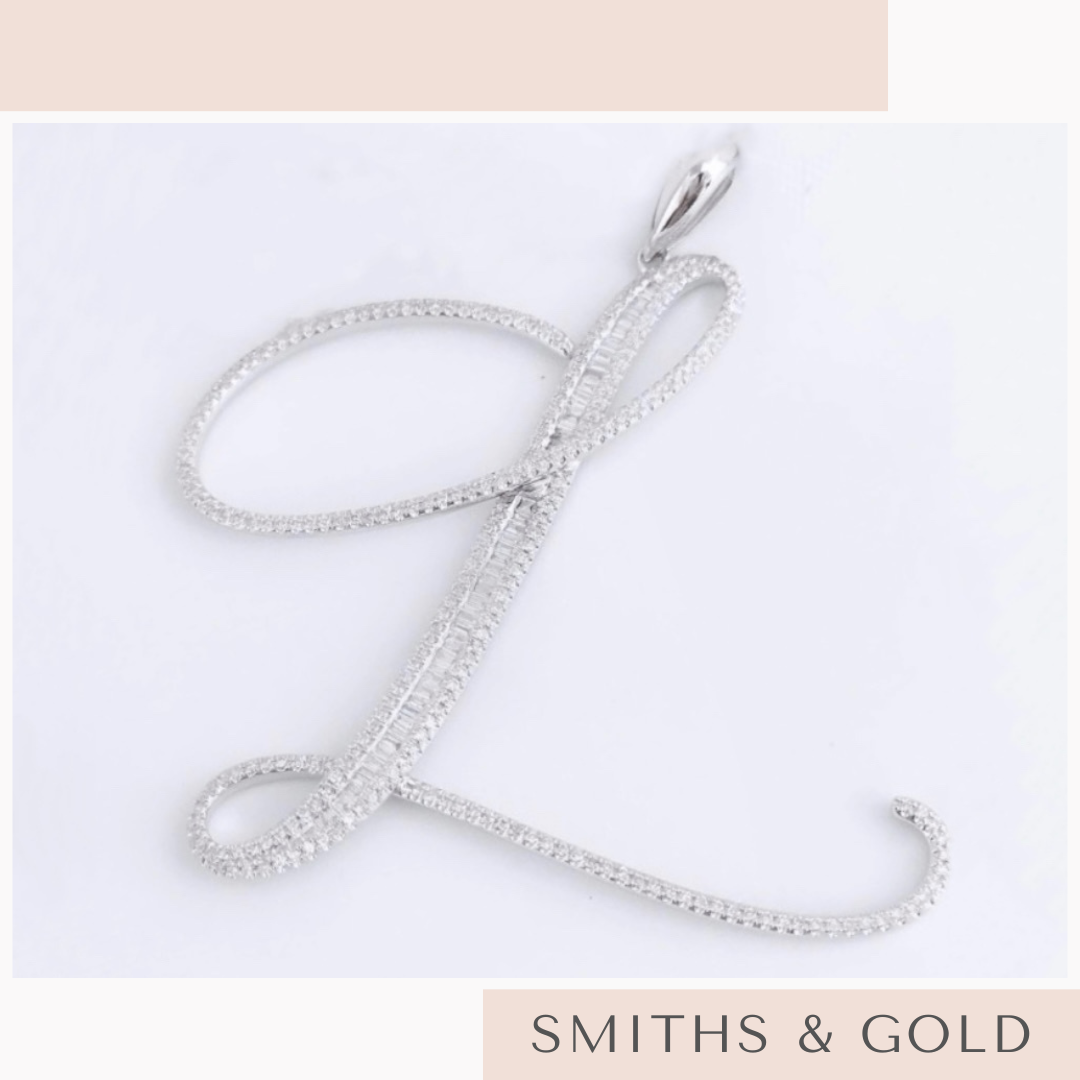 L Diamond Pendant Big