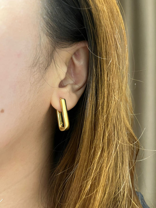 U-Shaped Hoop Earrings