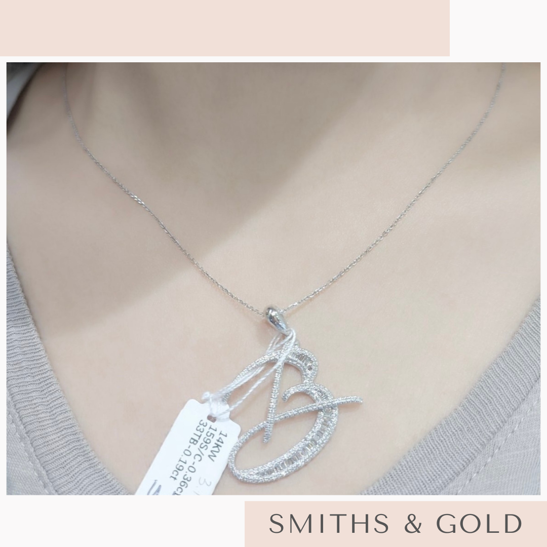 B Diamond Pendant Small