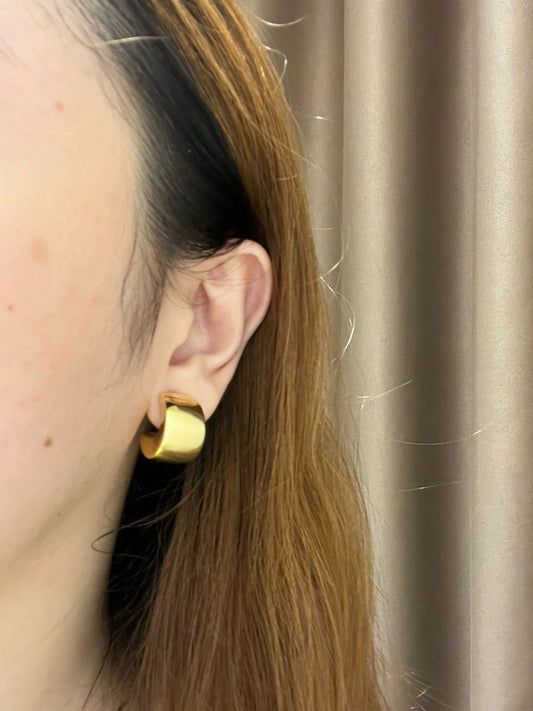 Chunky Curved Hoop Earrings