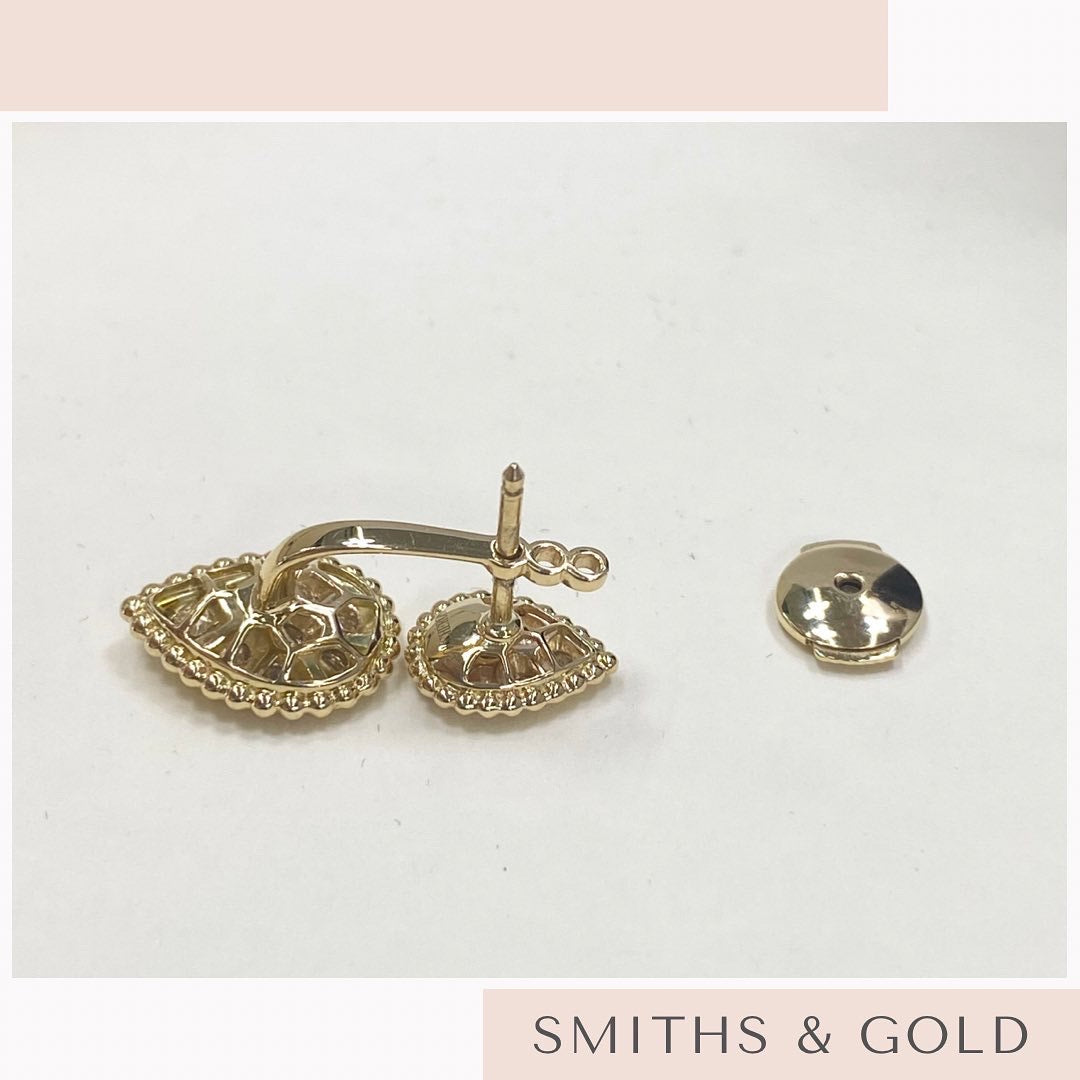 Rhodolite Diamond Earrings
