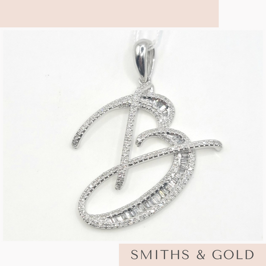 B Diamond Pendant Small