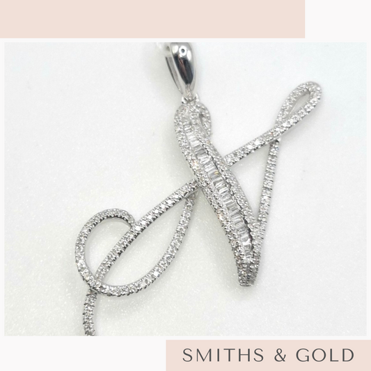 N Diamond Pendant Small