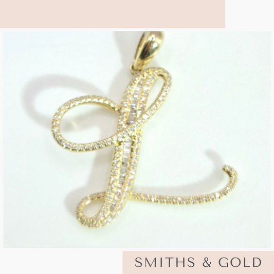 L Diamond Pendant Small